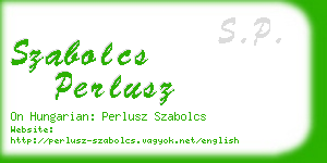 szabolcs perlusz business card